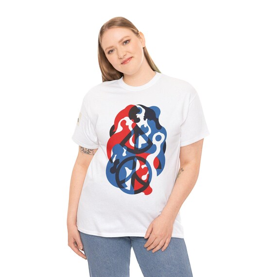 Vibrant Abstract Art Tee/ 2025 Bold Neon Graphic Shirt/ Unisex Artist Gift/ Modern Retro Maximalism Colors