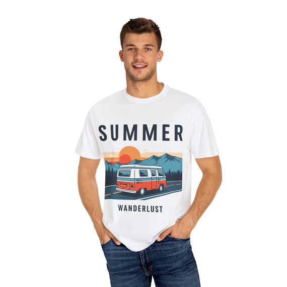 Wanderlust Summer T-Shirt | Adventure Apparel, Travel Gift, Boho Style, Vacation Wear, Unisex Tee