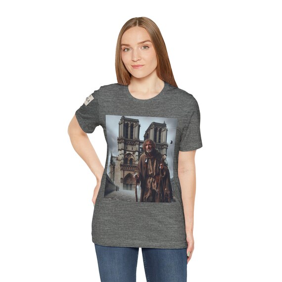 Gothic Style Unisex Tee | Vintage Church Graphic T-Shirt, Casual Wear, Gift Idea, Gothic Fashion, Unique Art Tee