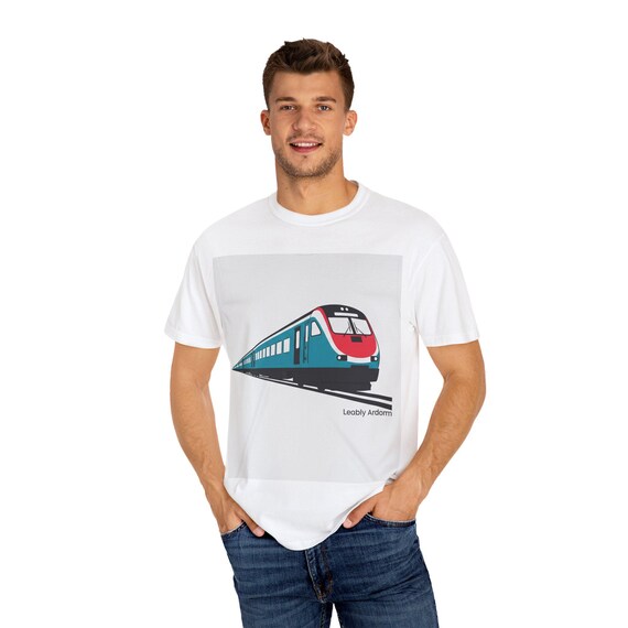 Train Lover's Garment-Dyed T-shirt, Vintage Train Tee, Unisex Travel Shirt, Perfect Gift for Train Enthusiasts, Railroad Apparel, [...]