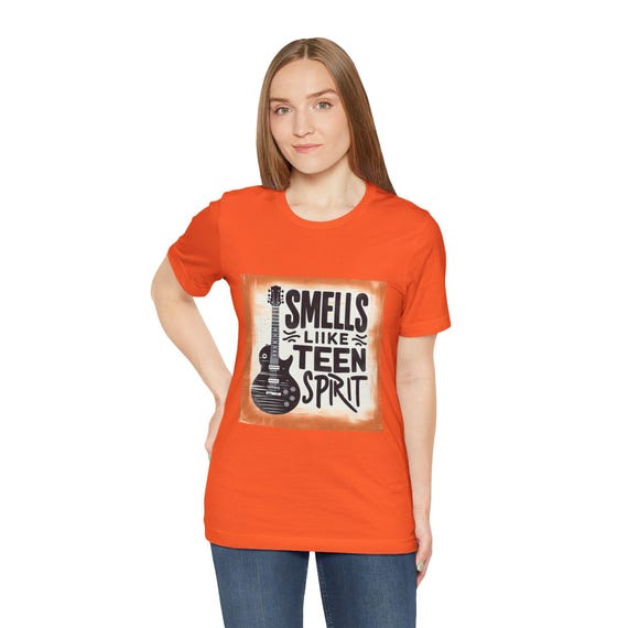 Smells Like Teen Spirit Unisex Jersey Tee, Vintage Rock T-Shirt, Music Lover Gift, Grunge Style Shirt, Nostalgic Apparel