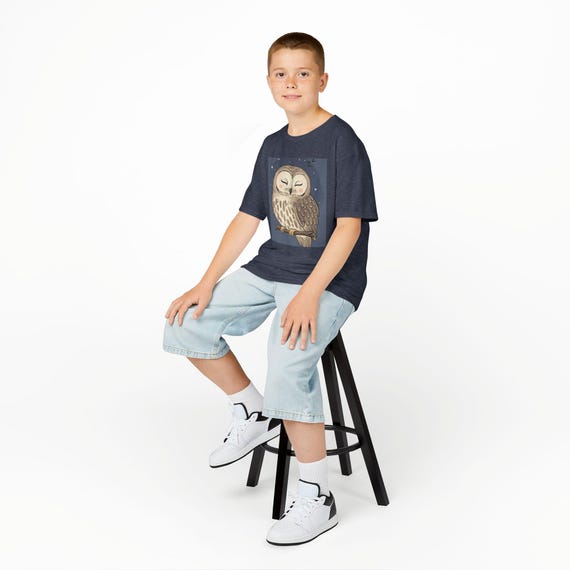 Whimsical Owl Kids Tee, Cute Children's Shirt, Animal Lovers Gift, Cozy Playtime Top, Fun Nature Inspired Apparel