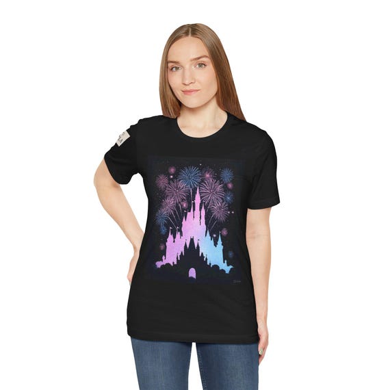 Magical Fireworks Castle Tee / Comfort Colors Unisex  T-Shirt/ 2025 Disney Vacation Shirt/ Matching Family Trip & Firework