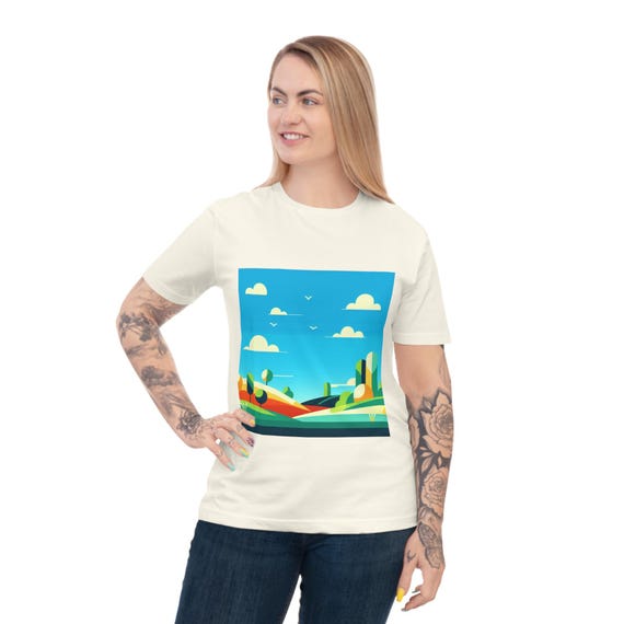 Sunny Landscape Unisex T-Shirt | Nature Lover Tee, Gift for Travelers, Casual Wear, Spring Fashion, Outdoor Adventure