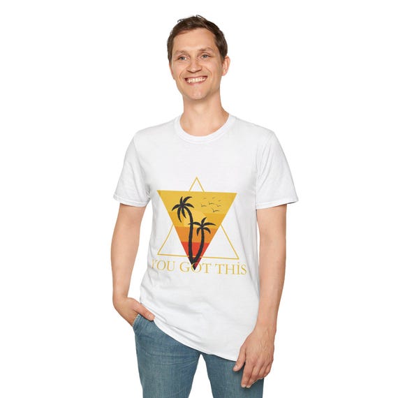 Motivational Tropical T-Shirt, Relaxed Beach Style, Gift for Friends, Summer Vibes, Positive Affirmation Wear, Vacation Essential