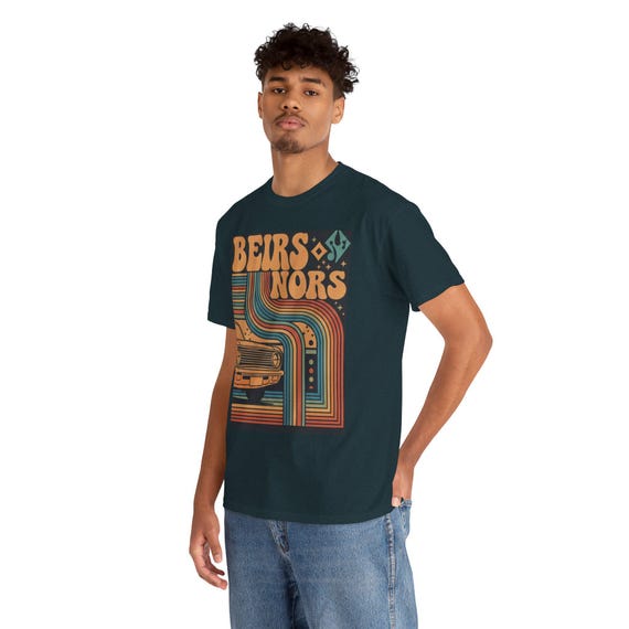 Retro Car Illustration Tee, Vintage Graphic Shirt, Unisex Heavy Cotton Tee, Casual Wear, Gift for Car Lovers