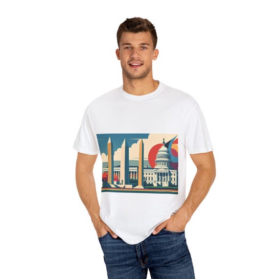Vintage Cityscape T-Shirt Oversized Tee for Urban Explorers Travel Lovers Trendy Summer Fashion Gift for Wanderers