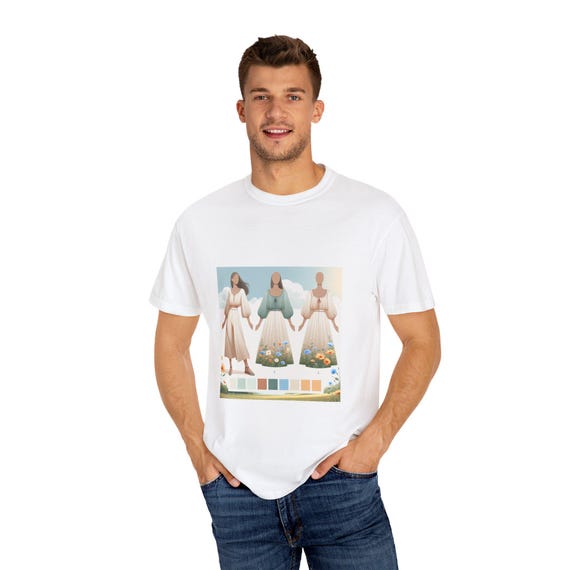 Boho Unisex Pamuklu Gömlek – Doğa Aşığı Grafik Tişört – Cottagecore Outdoor Meraklısı Hediyesi – El Boyaması Giysi
