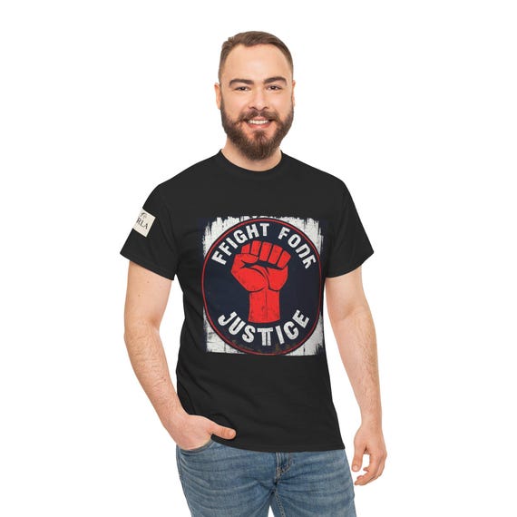 Empowerment Unisex Heavy Cotton Tee - Fight for Justice, Activism T-shirt, Gift for Advocates, Casual Wear, Statement Shirt, Resist Tshirt