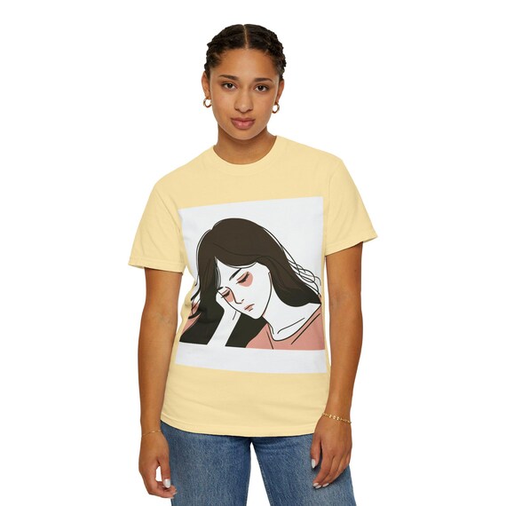 Emotional Expression T-Shirt Unisex Relaxed Tee for Self-Care & Mindfulness, Artistic Graphic Shirt Gift for Art Lovers