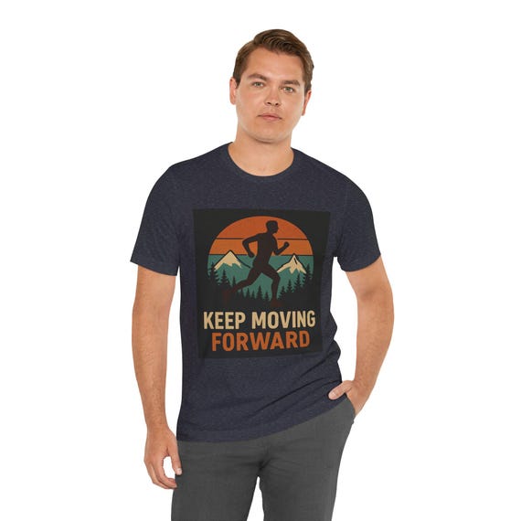 Motivational Running Tee, Keep Moving Forward Shirt, Fitness Apparel, Unisex Short Sleeve, Gifts for Runners, Active Wear, Outdoor [...]