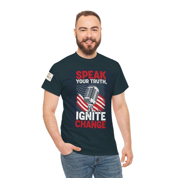 Speak Your Truth Unisex Heavy Cotton Tee - Empowering T-Shirt for Activists, Gifts for Change Makers, Patriotic Apparel,  Resist Tshirt