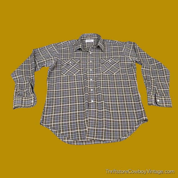 Vintage Campus Shirt Adult LARGE 16 1/2 Brown Tar… - image 1