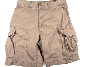 Pantalones cortos cargo vintage Polo Ralph Lauren para hombre, color marrón, caqui, safari, para exteriores, años 90