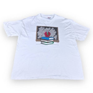 Vintage shirt onderwijs maakt een verschil volwassene EXTRA LARGE jaren 90 leraren