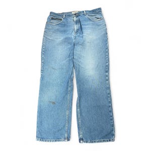 Vintage LL Bean Jeans Mens 36x32 Blue Relaxed Fit Straight Leg Light Wash Y2K
