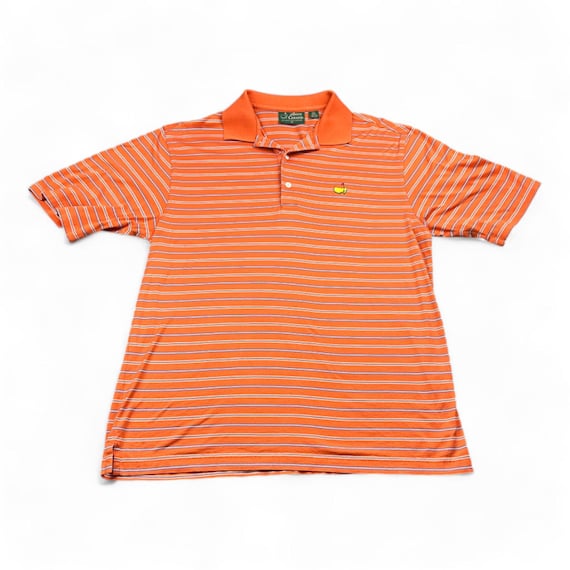 トップス VINTAGE POLO SHIRTS ORANGE XL Vintage Masters Polo Shirt Adult MEDIUM Orange Stripes Amen