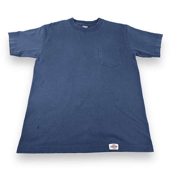 Vintage Dickies Shirt Adult MEDIUM Navy Blue 90s … - image 1