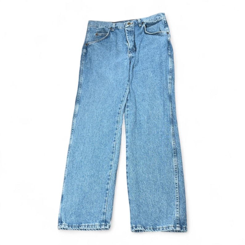 Vintage Wrangler Jeans Mens 34x30 Blue Rugged Wear Outdoor Cowboy Workwear Y2K image 1