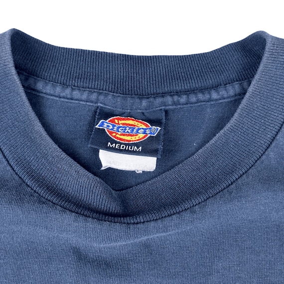 Vintage Dickies Shirt Adult MEDIUM Navy Blue 90s … - image 2