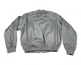 Vintage Gap Jacket Adult SMALL Gray Bomber MA1 Flight Nylon