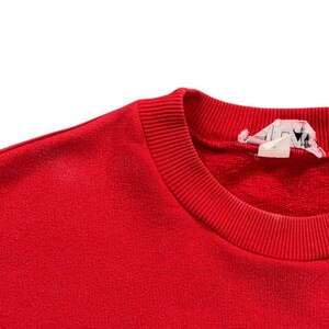Vintage Fila Sweater Adult MEDIUM Red Blue Sweatshirt Colorblock Italy Made 80s image 5