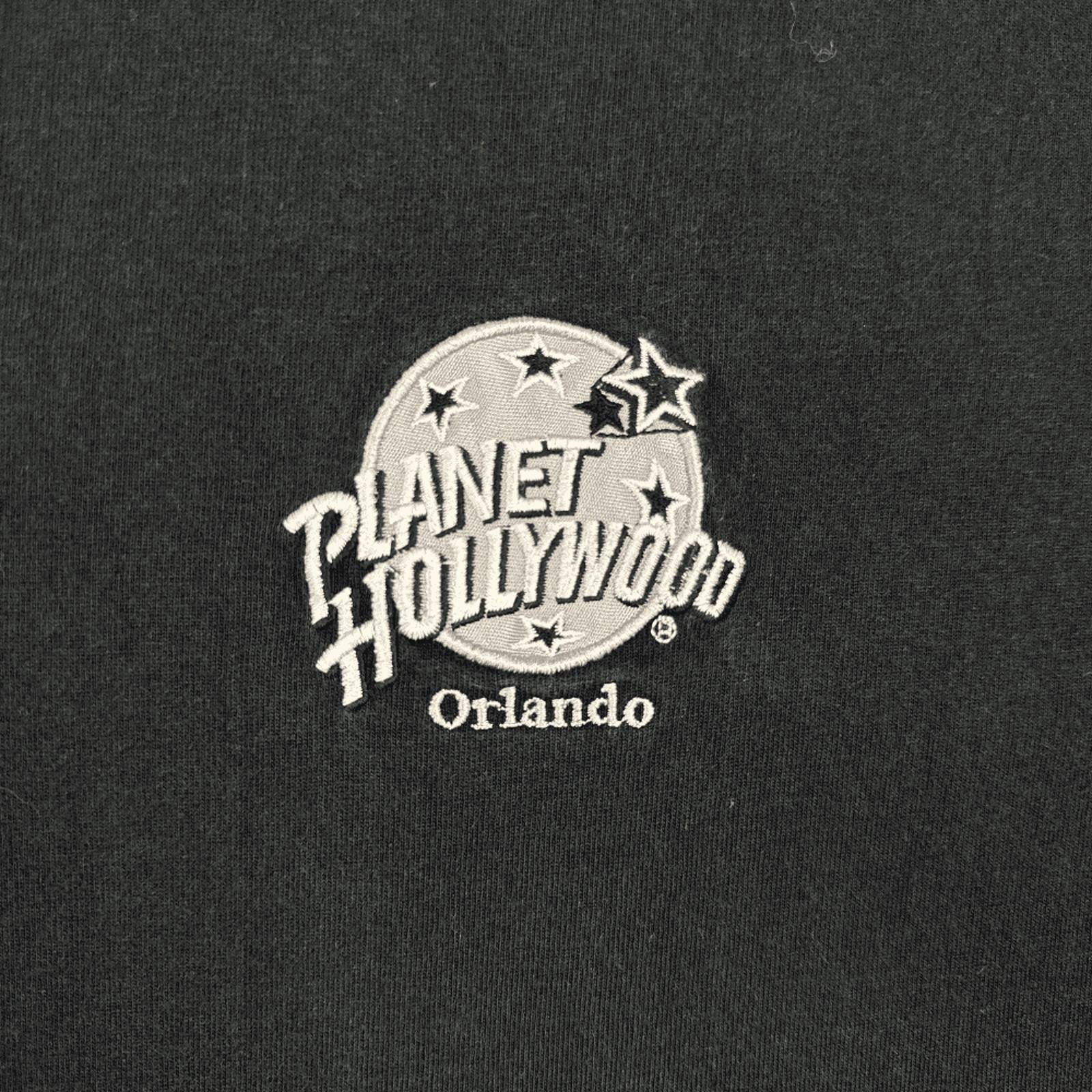 T-shirt Vintage Planet Hollywood Orlando Années 90 - Taille XXL Noir - Coton USA