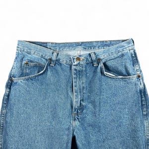 Vintage Wrangler Jeans Mens 34x30 Blue Rugged Wear Outdoor Cowboy Workwear Y2K image 3