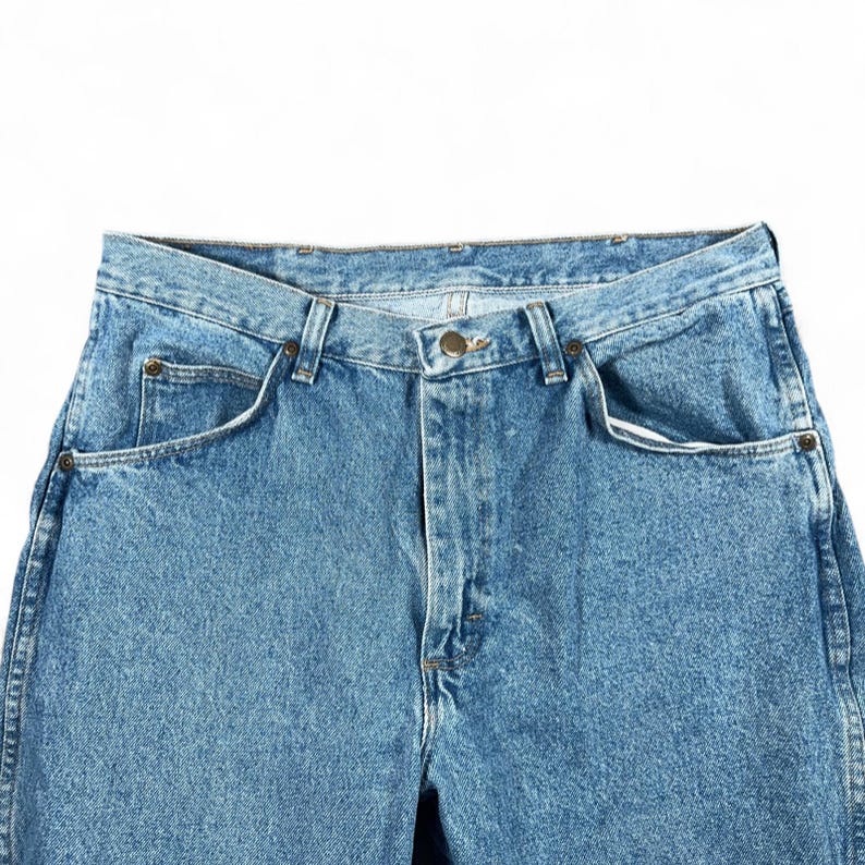 Vintage Wrangler Jeans Mens 34x30 Blue Rugged Wear Outdoor Cowboy Workwear Y2K image 3