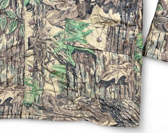 アメリカ古着迷彩ジャケットstearns dry wear Vintage Stearns Jacket Adult LARGE Brown Camouflage Raincoat