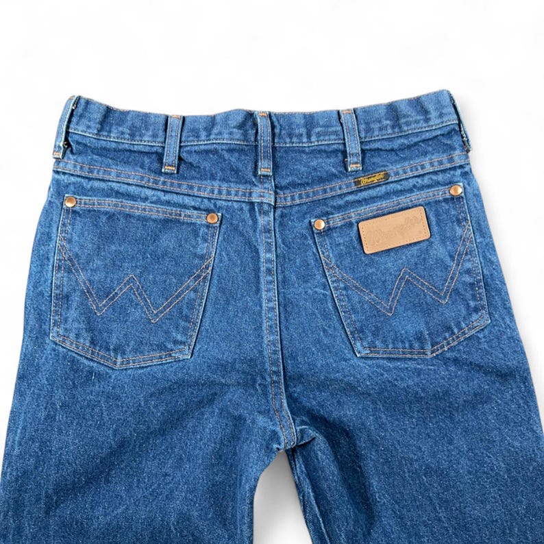 Vintage Wrangler Jeans Mens 32x33 Blue Cowboy Cut Slim Fit USA Made Western 90s image 6