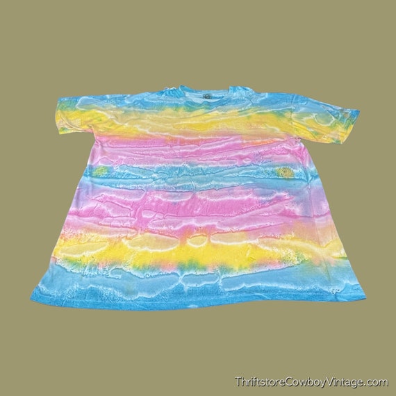 Vintage Rainbow Shirt Adult 3XL XXXL 90s Speckled… - image 1