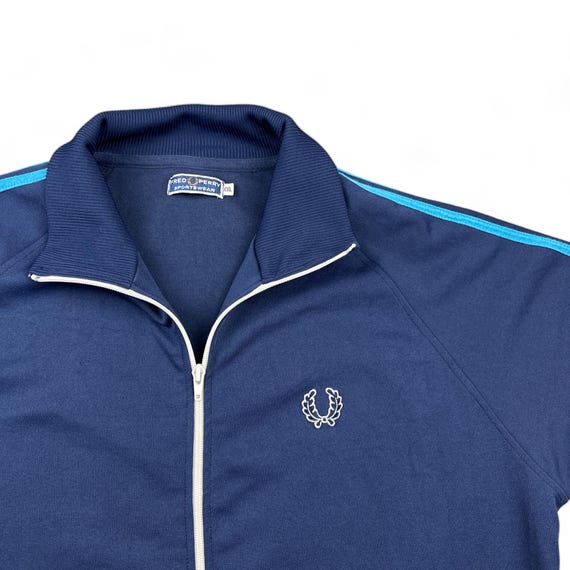 Vintage Fred Perry Jacket Adult EXTRA LARGE Blue Track Vintage Fred Perry Jacket Adult EXTRA LARGE Blue Track