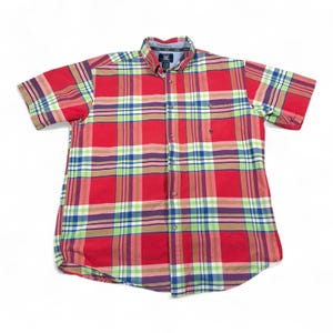 Vintage Wrangler 20X-shirt volwassene EXTRA GROOT rood geruit chambray-cowboy Y2K