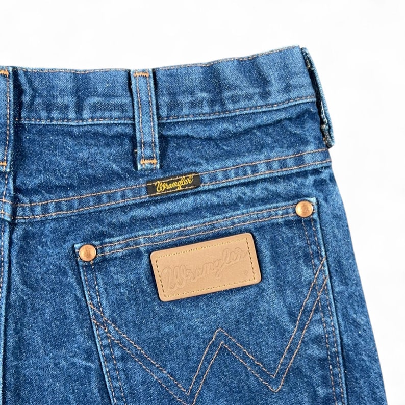 Vintage Wrangler Jeans Mens 32x33 Blue Cowboy Cut Slim Fit USA Made Western 90s image 7