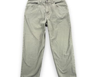 Vintage Gap Jeans Mens 34x28 Green Denim Wide Leg Baggy Skater Y2K 35x30 Tag