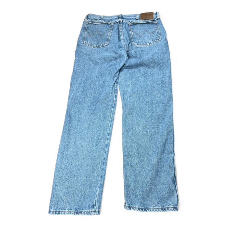 Vintage Wrangler Jeans Mens 34x30 Blue Rugged Wear Outdoor Cowboy Workwear Y2K image 2