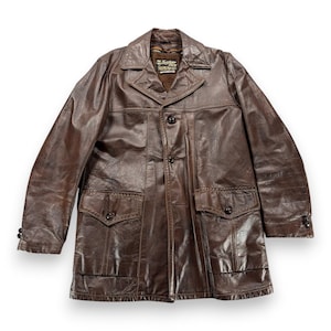 Vintage Leather Car Coat Mens - Etsy