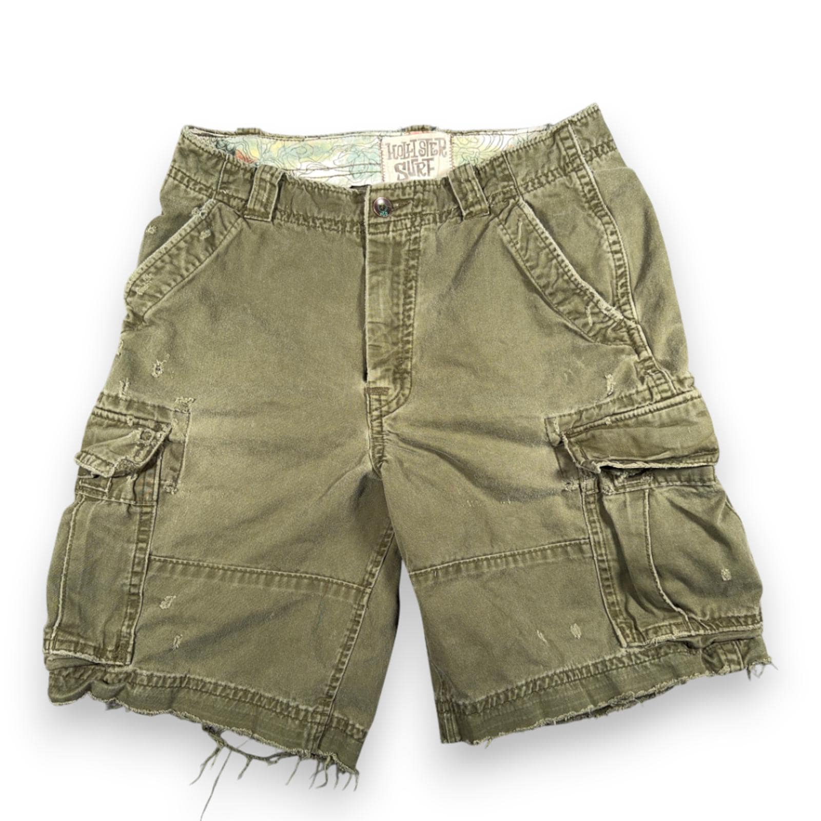 Cargo Shorts Hollister Inch Shorts Hollister Shorts Mens 28 Brown Cargo Button Fly Casual 9" Inseam
