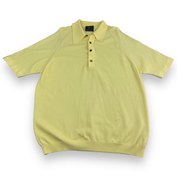 Vintage Polo Shirt Adult MEDIUM Custard Yellow 60… - image 1