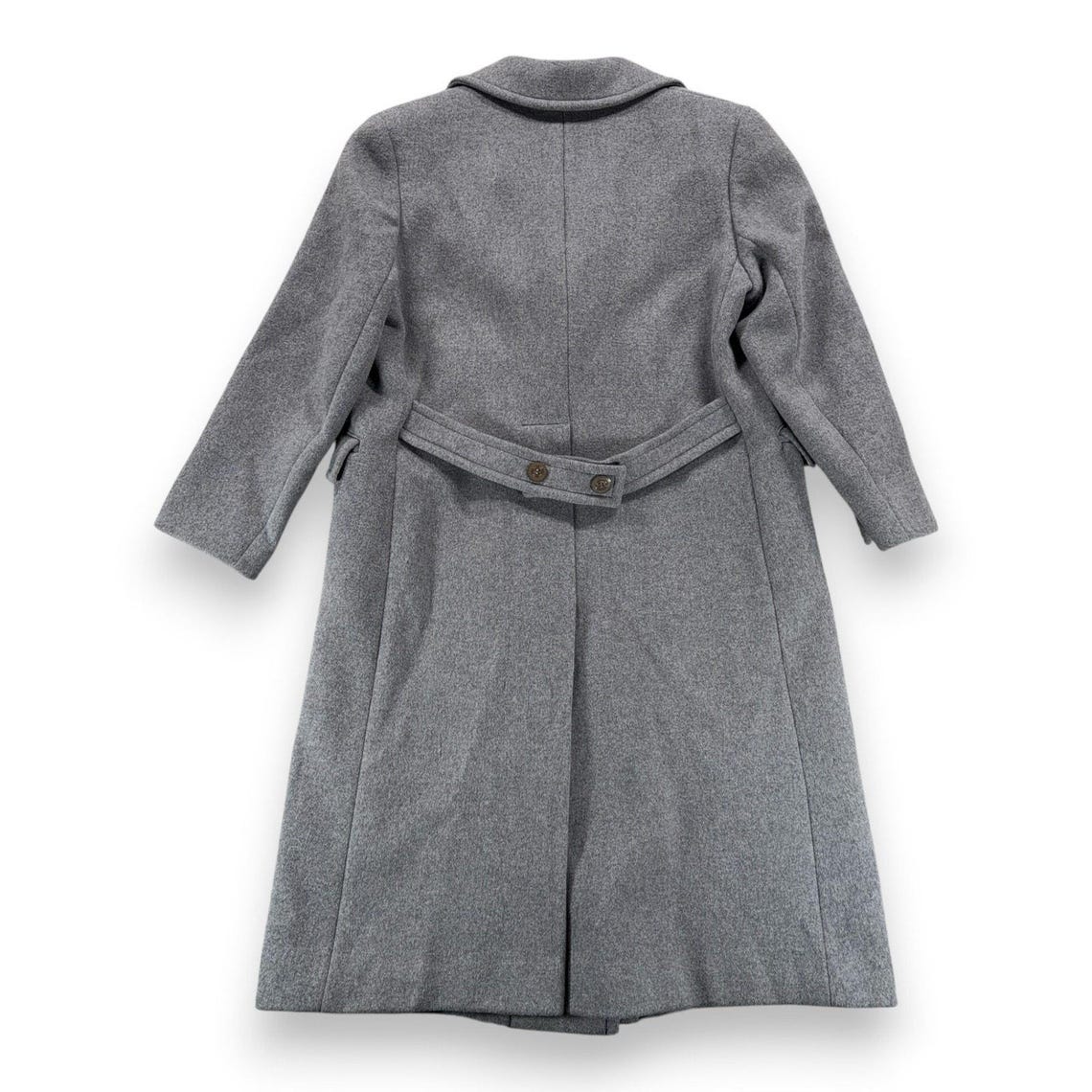 Vintage Pendleton Coat Womens LARGE Gray Virgin Wool Maxi Belted Topcoat USA 70s, foto 3 de 5