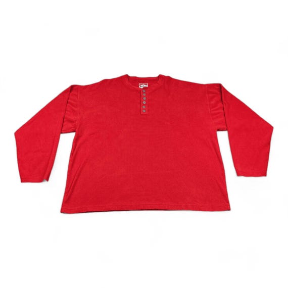 Vintage Marlboro Shirt Adult XXL 2XL Red Henley Ribbed Unlimited