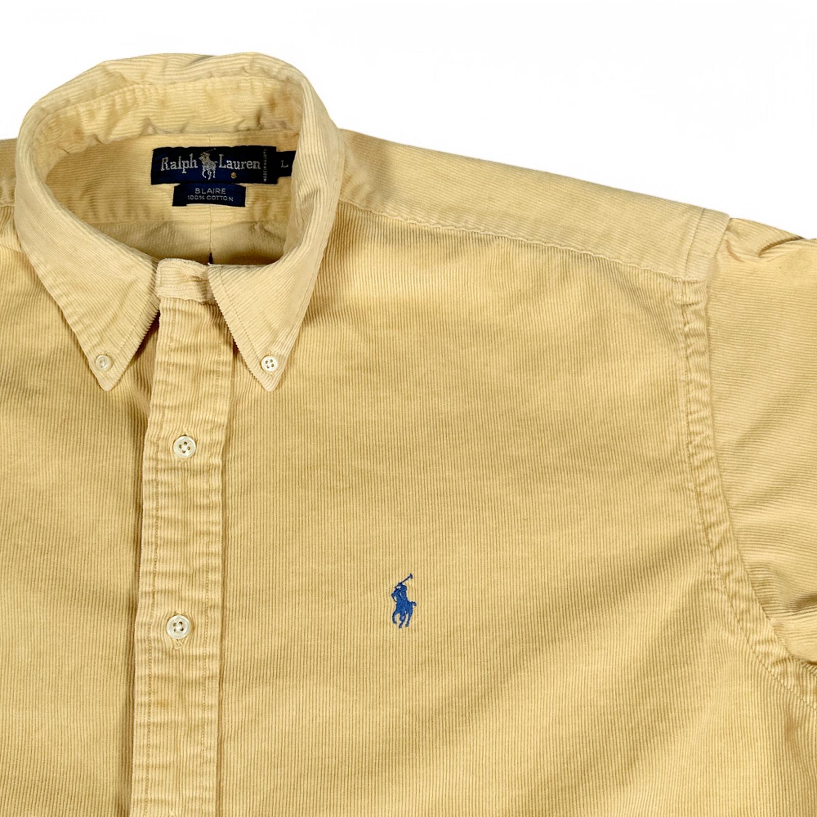 トップス 90s Polo ralph lauren corduroy BD shirt Vintage 90s Ralph Lauren Polo Men's XL Corduroy LS Shirt
