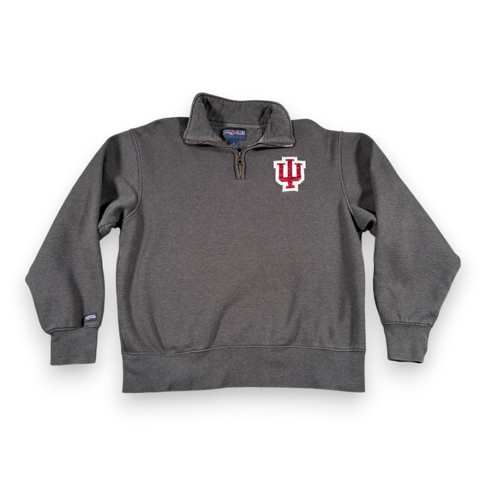 thumbnail image 2 of Indiana Hoosiers Arch Logo Quarter Zip Sweatshirt - UGP Campus Apparel 2 of 5