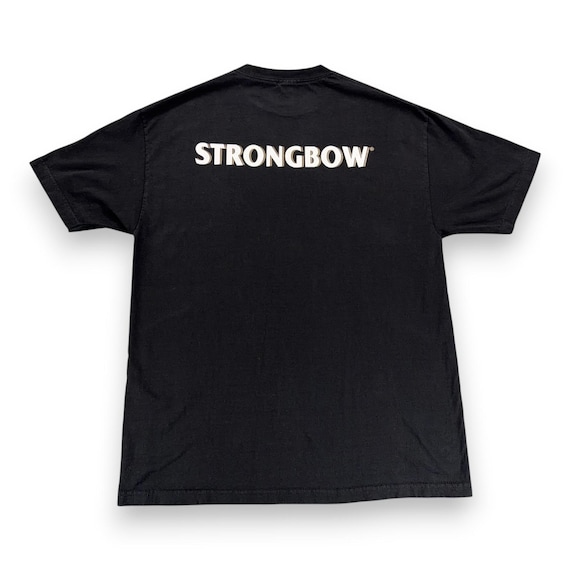 Vintage Strongbow Cider Shirt Adult EXTRA LARGE Black Promo Bar Tavern Logo Y2K