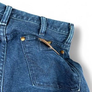 Vaqueros Wrangler vintage de mujer, talla 14 (30x32), azul oscuro, corte recto, fabricados en EE. UU., años 90. imagen 9