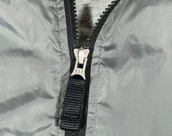 Vintage Gap Jacket Adult SMALL Gray Bomber MA1 Flight Nylon