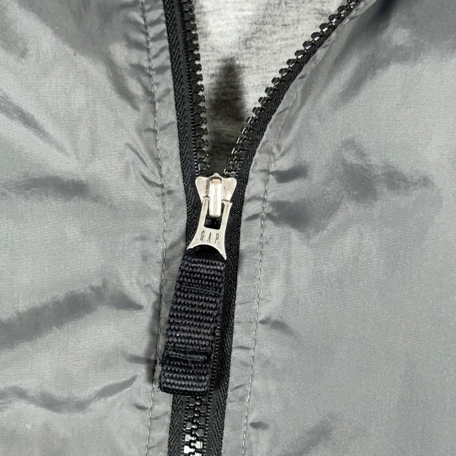 Vintage Gap Jacket Adult SMALL Gray Bomber MA1 Flight Nylon