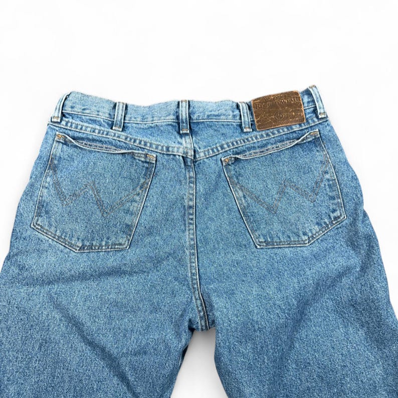 Vintage Wrangler Jeans Mens 34x30 Blue Rugged Wear Outdoor Cowboy Workwear Y2K image 6