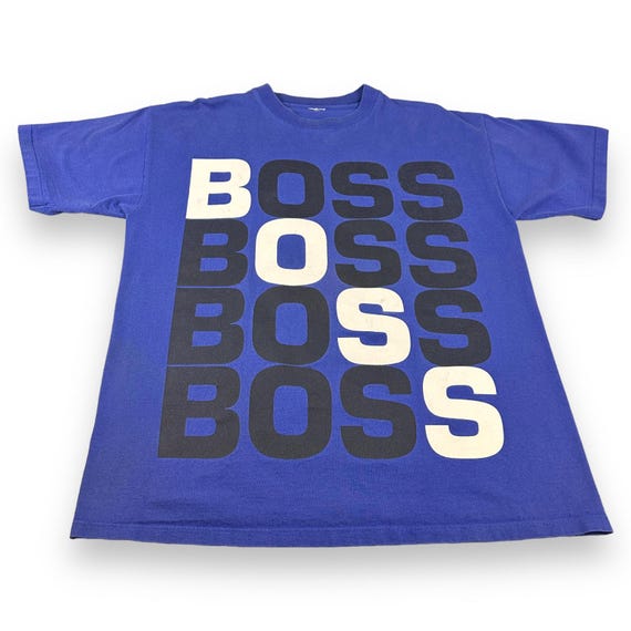 Vintage Hugo Boss Shirt Adult EXTRA LARGE 90s Purple Spell Out Caps Crossword Etsy Canada